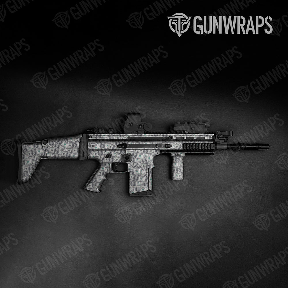 Money 100 Dollar Bills Gun Skin Vinyl Wrap