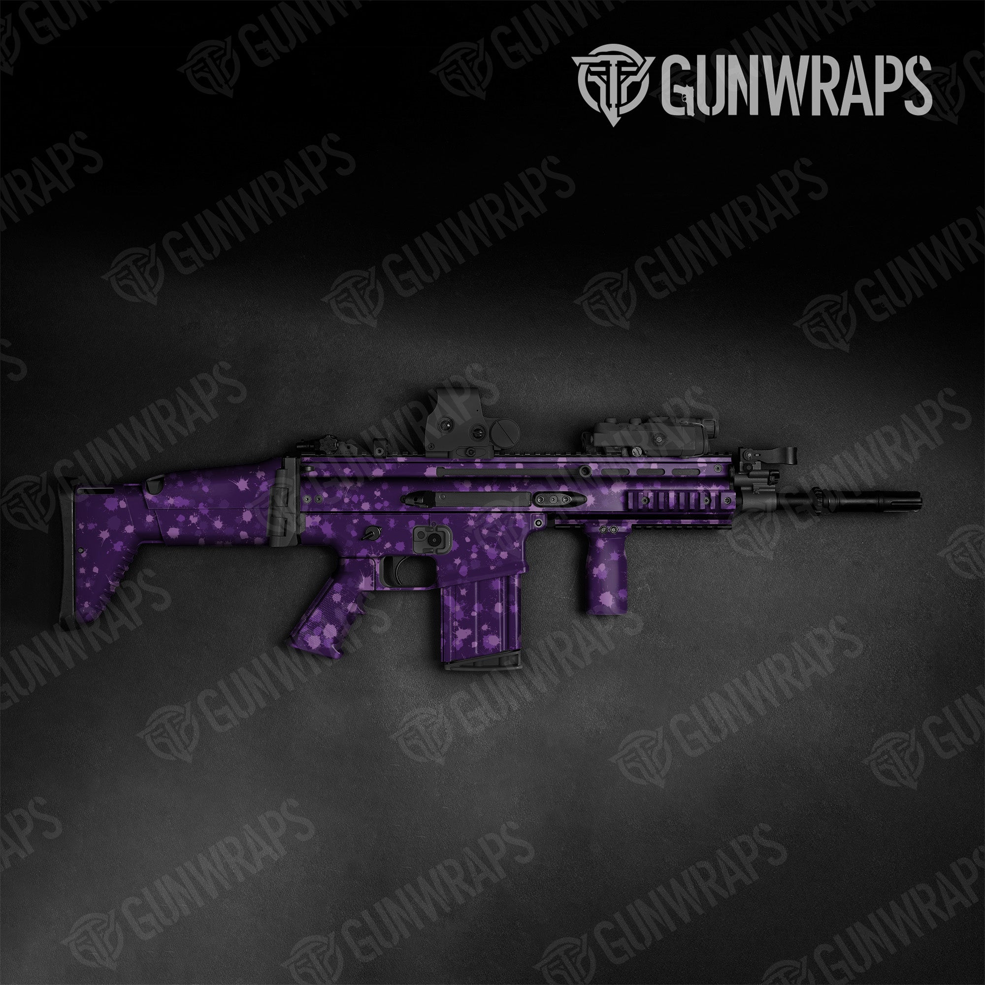 Tactical Paintball Elite Purple Gun Skin Vinyl Wrap