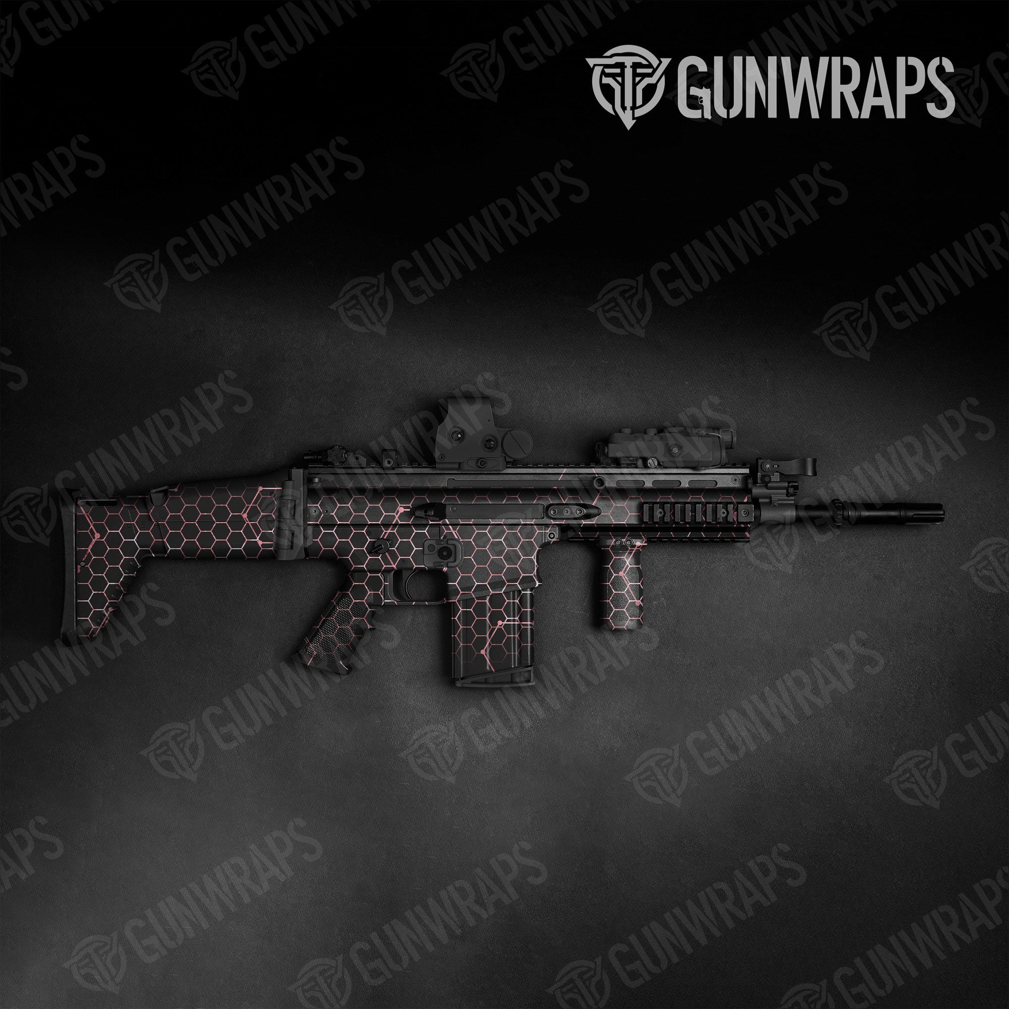 Vivid Hex Pink Gun Skin Vinyl Wrap