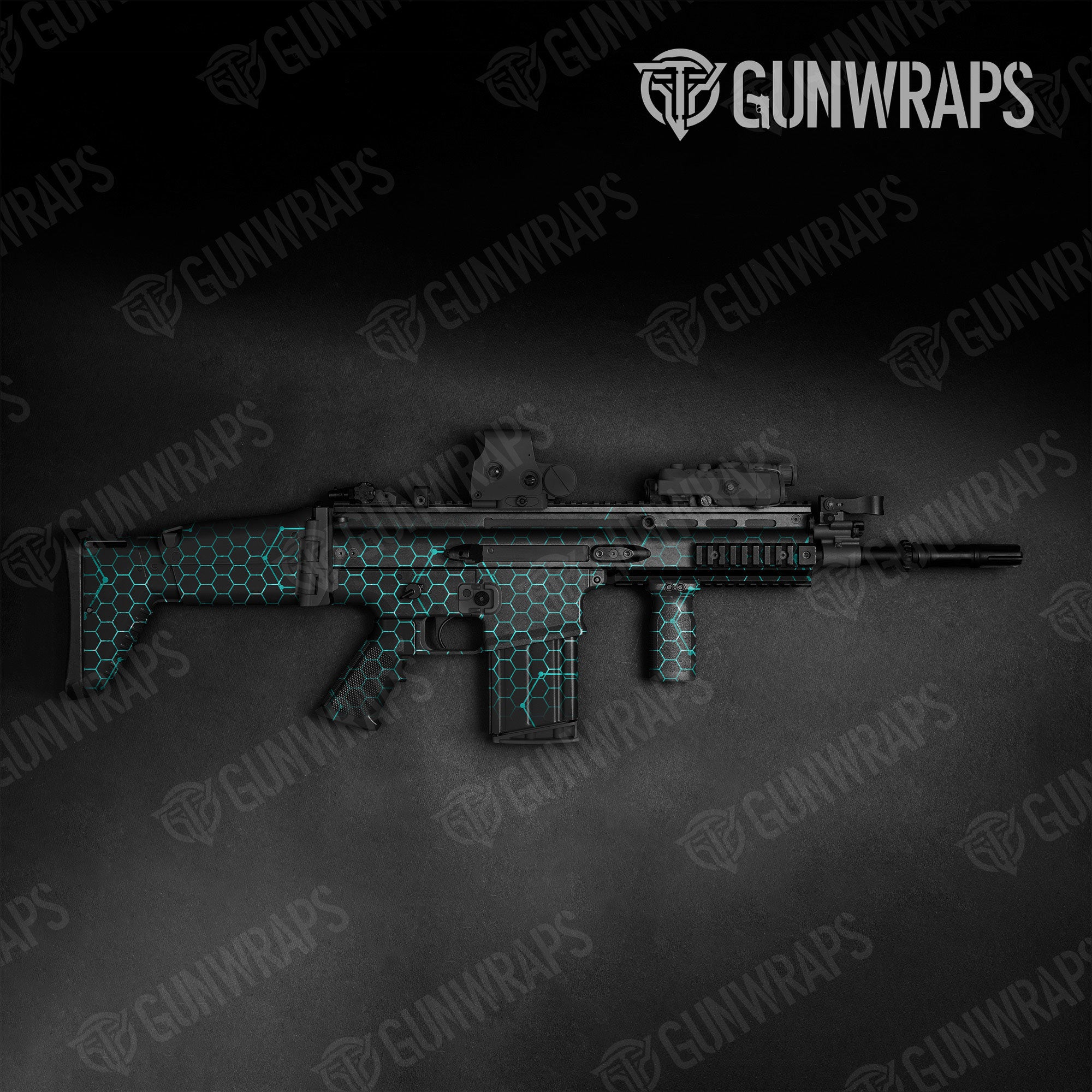 Vivid Hex Tiffany Blue Gun Skin Vinyl Wrap