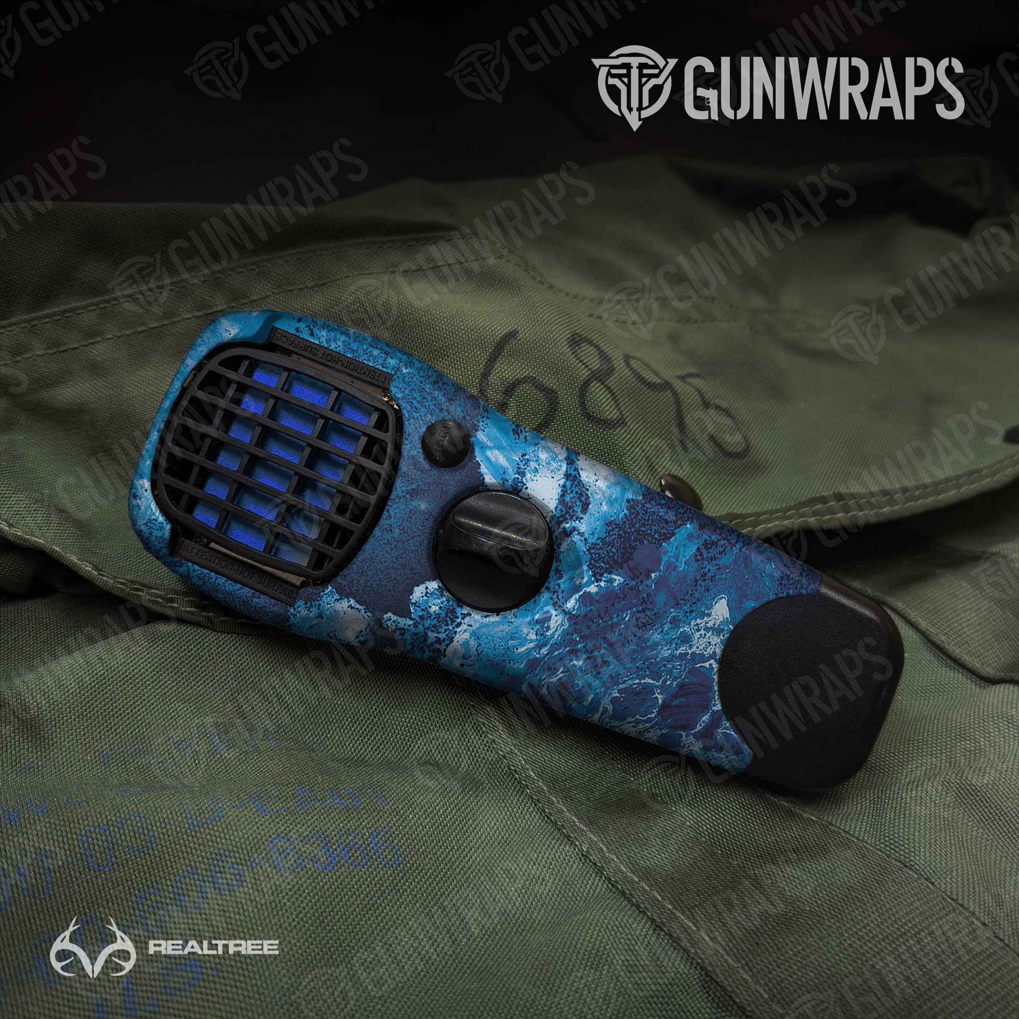 Thermacell Realtree XTREME Dark Blue Camo Gun Skin Vinyl Wrap