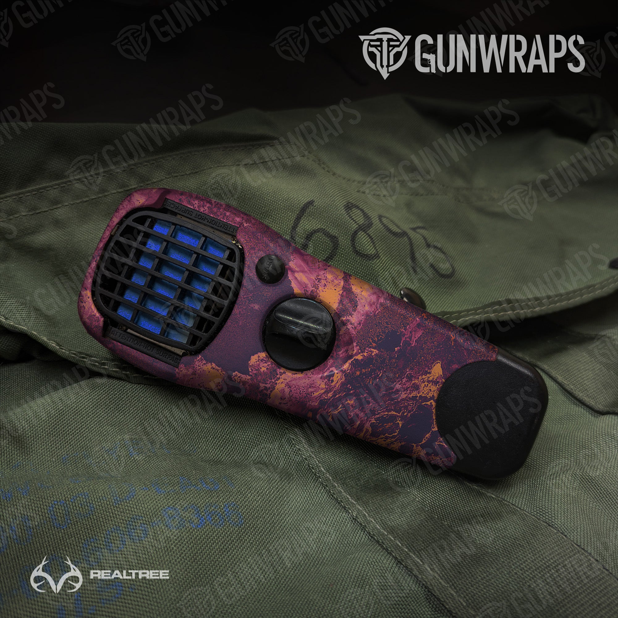 Thermacell Realtree XTREME Gothic Grape Camo Gun Skin Vinyl Wrap