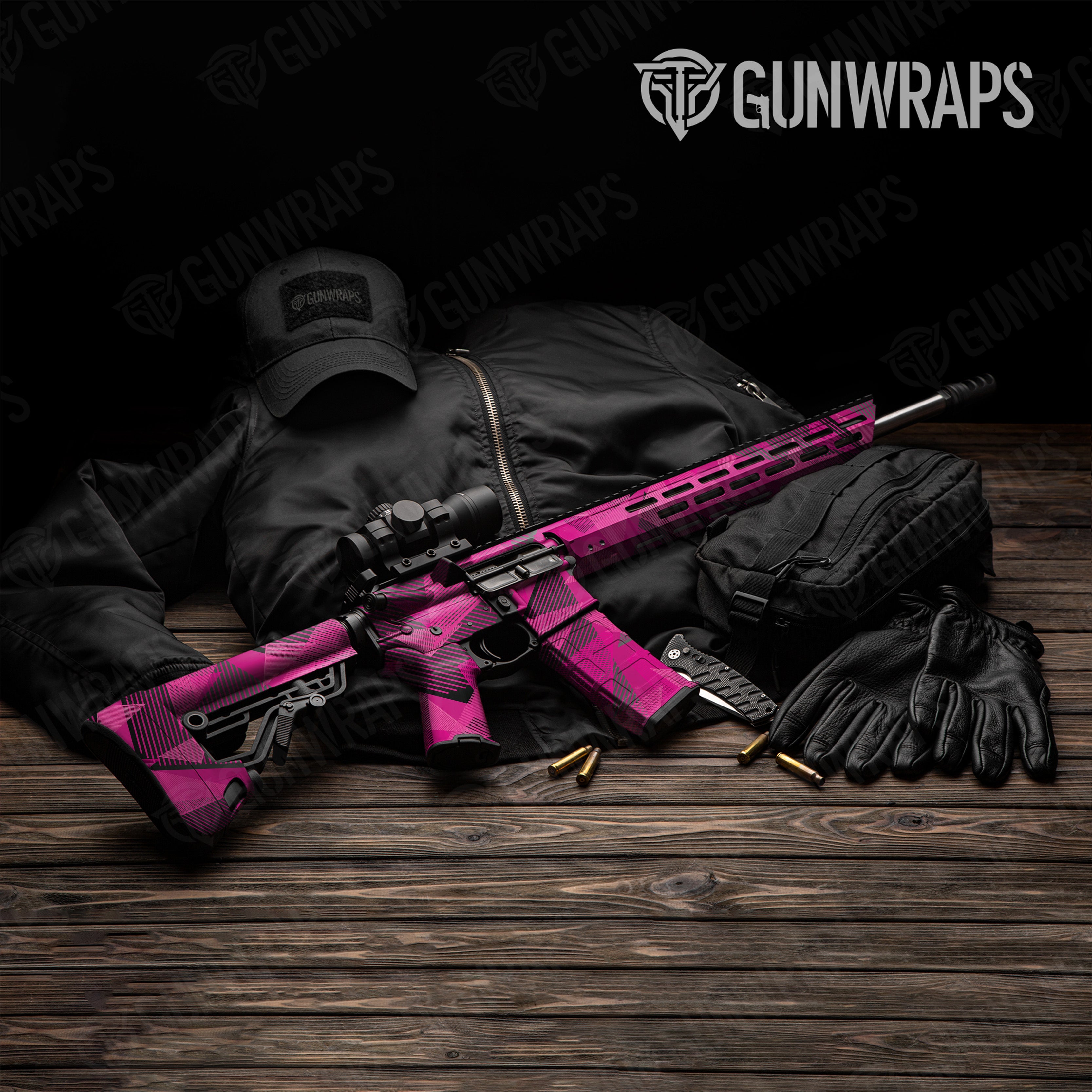 AR 15 Trigon Elite Magenta Gun Skin Pattern