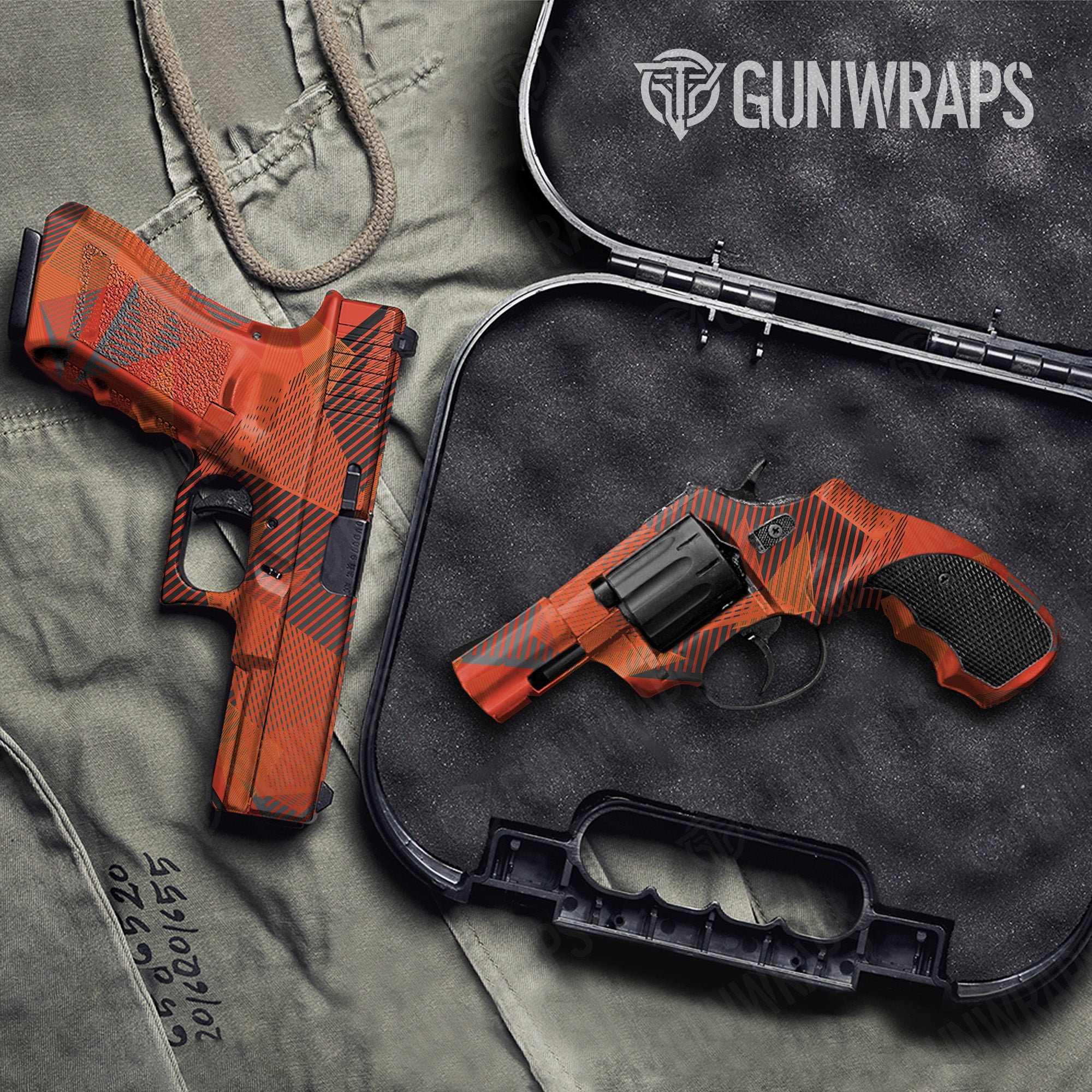 Pistol & Revolver Trigon Elite Orange Gun Skin Pattern