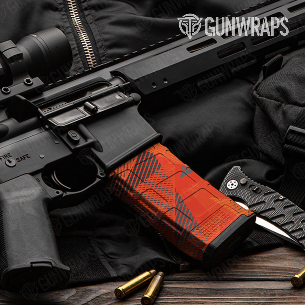 AR 15 Mag Trigon Elite Orange Gun Skin Pattern