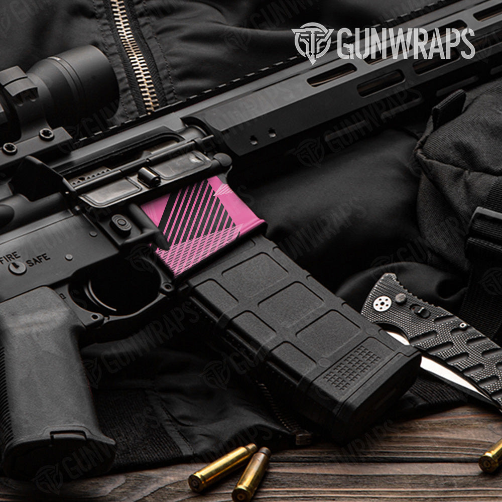 AR 15 Mag Well Trigon Elite Pink Gun Skin Pattern