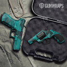 Pistol & Revolver Trigon Elite Tiffany Blue Gun Skin Vinyl Wrap