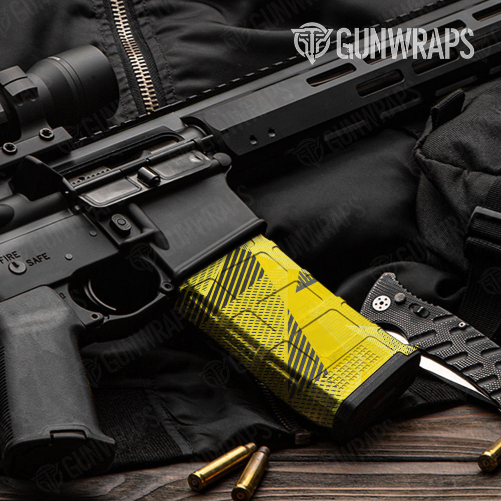 AR 15 Mag Trigon Elite Yellow Gun Skin Vinyl Wrap