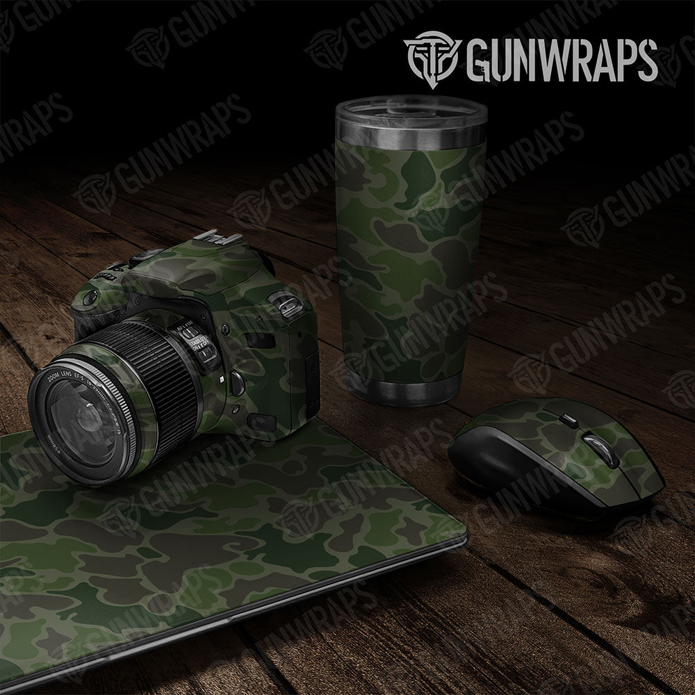 Old School Duck Army Dark Green  Gun Skin Vinyl Wrap