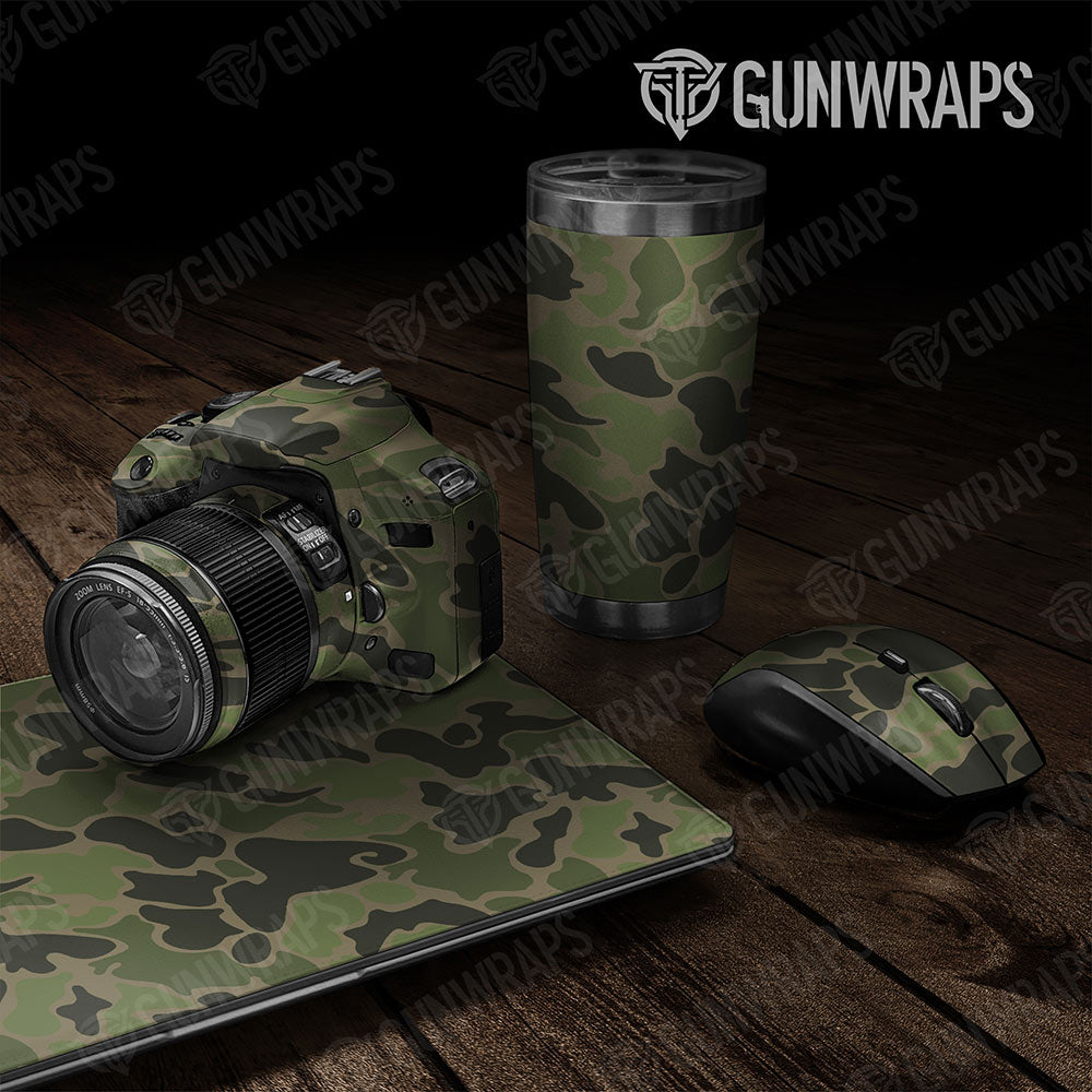 Old School Duck Army Green  Gun Skin Vinyl Wrap