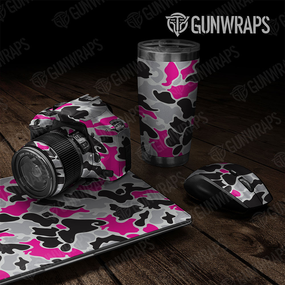 Old School Duck Magenta Tiger  Gun Skin Vinyl Wrap