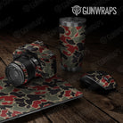 Old School Duck Militant Red  Gun Skin Vinyl Wrap