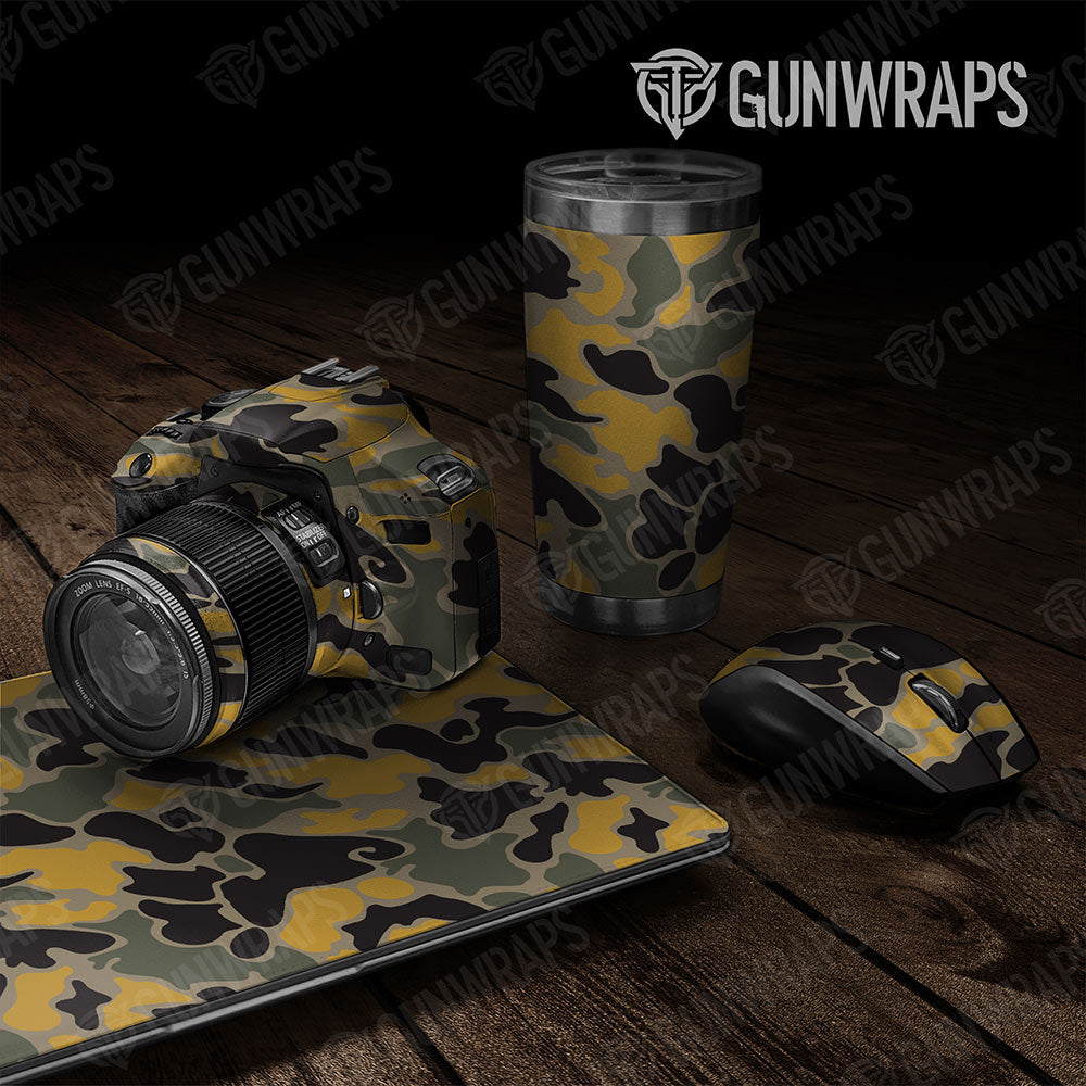 Old School Duck Militant Yellow  Gun Skin Vinyl Wrap