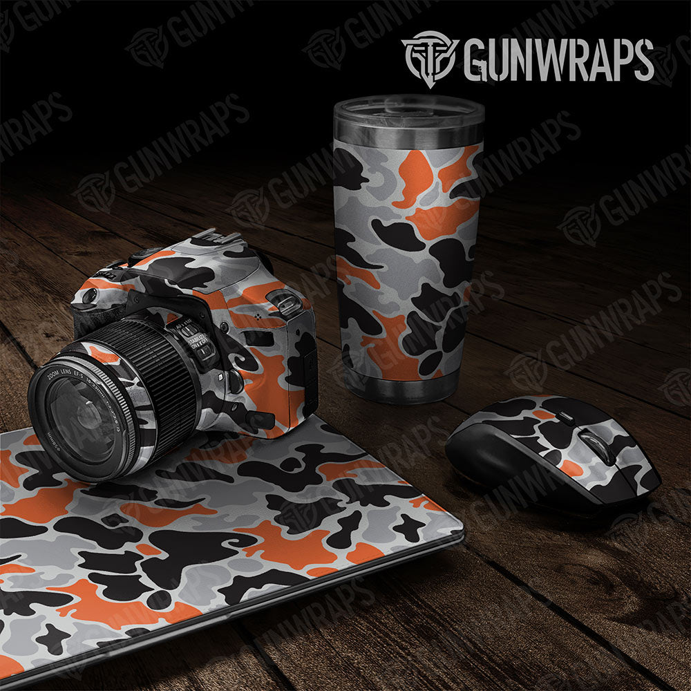 Old School Duck Orange Tiger  Gun Skin Vinyl Wrap