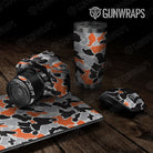 Old School Duck Orange Tiger  Gun Skin Vinyl Wrap