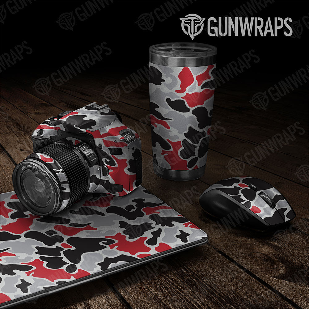 Old School Duck Red Tiger  Gun Skin Vinyl Wrap