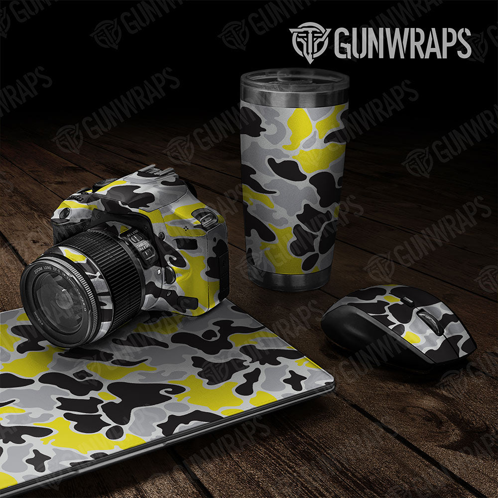 Old School Duck Yellow Tiger  Gun Skin Vinyl Wrap