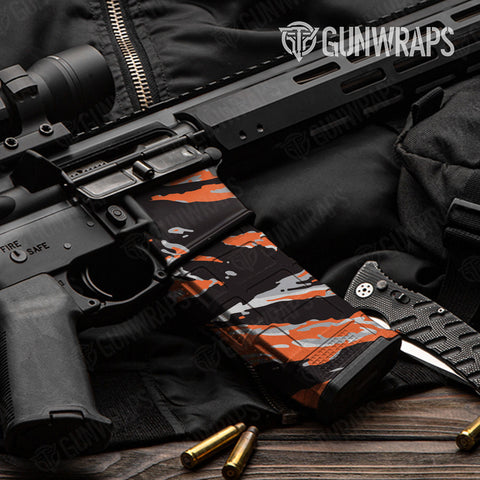 Orange AR-15 Mag & Well Gun Skin Vinyl Wraps