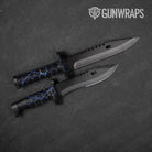 Vivid Hex Blue Knife Gear Skin Vinyl Wrap