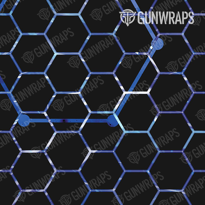 Universal Sheet Vivid Hex Blue Gun Skin Pattern