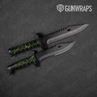 Vivid Hex Green Knife Gear Skin Vinyl Wrap
