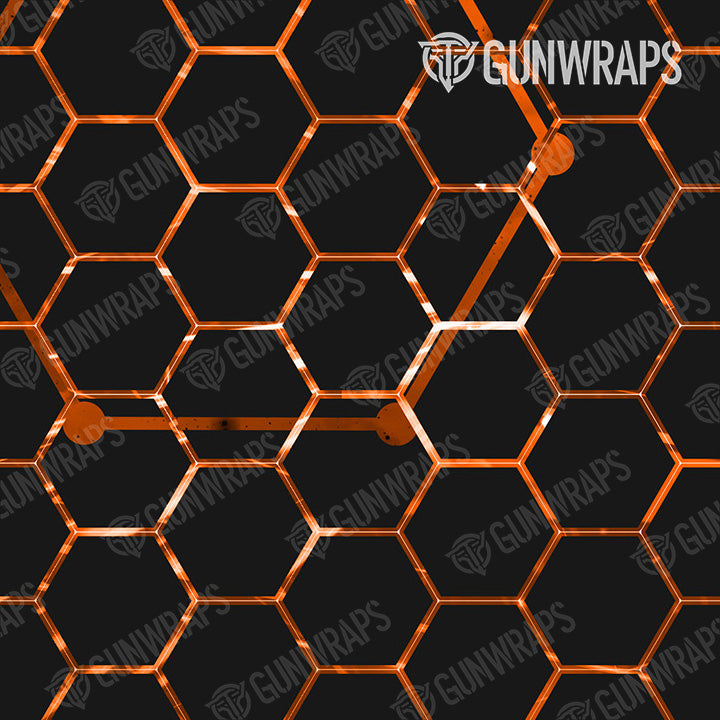 AR 15 Mag Vivid Hex Orange Gun Skin Pattern