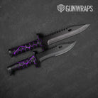 Vivid Hex Purple Knife Gear Skin Vinyl Wrap