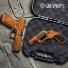 Pistol & Revolver Hex Electric Orange Gun Skin Vinyl Wrap