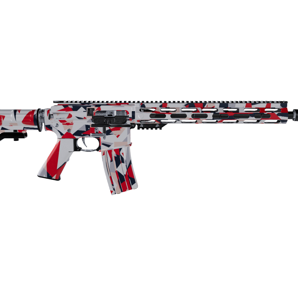 AR 15 Shattered America Camo Gun Skin