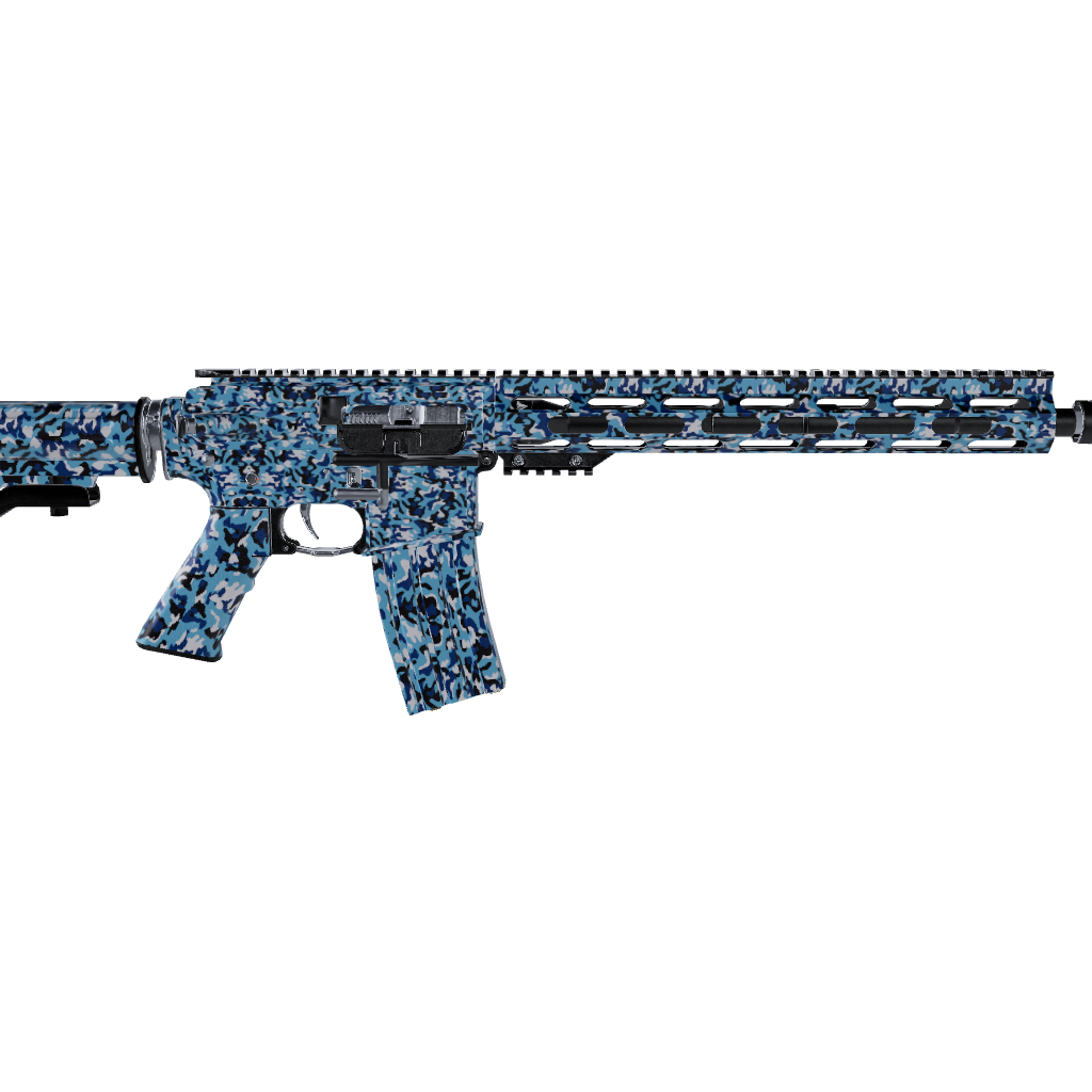 AR 15 Classic Baby Blue Camo Gun Skin