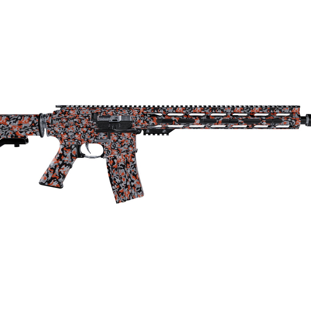 AR 15 Cumulus Orange Tiger Camo Gun Skin