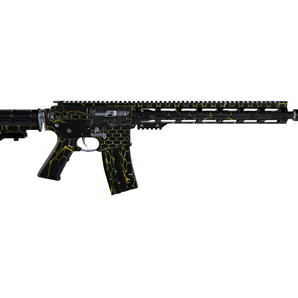 AR 15 Vivid Hex Yellow Gun Skin