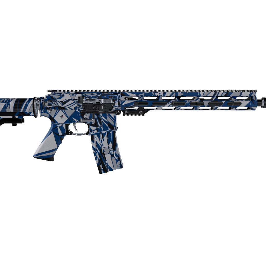 AR 15 Sharp Blue Tiger Camo Gun Skin