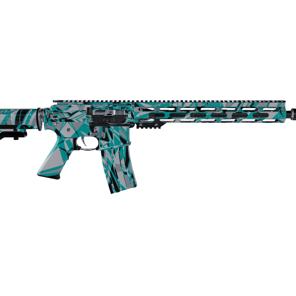 AR 15 Sharp Tiffany Blue Tiger Camo Gun Skin