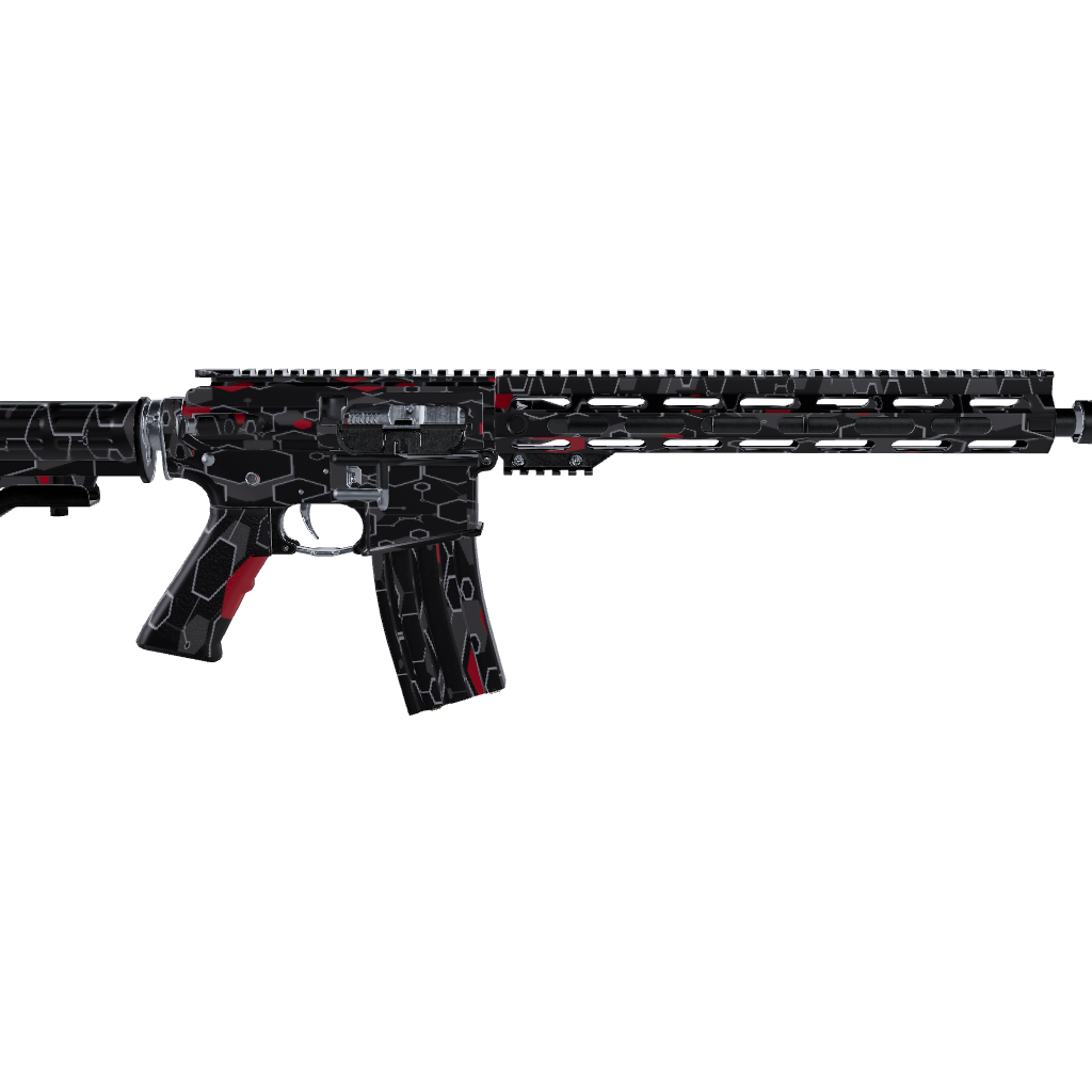 AR 15 Hex DNA Red Gun Skin