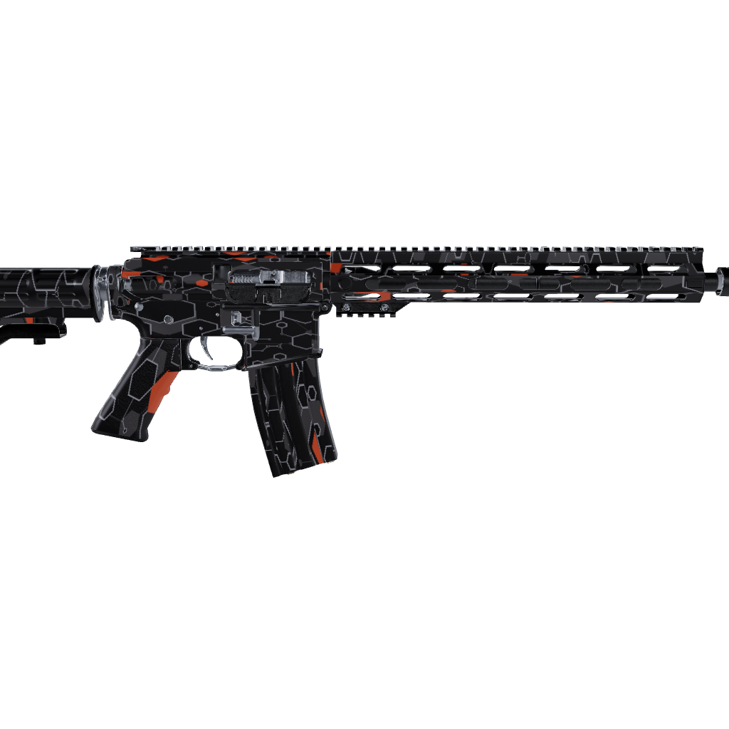 AR 15 Hex DNA Orange Gun Skin