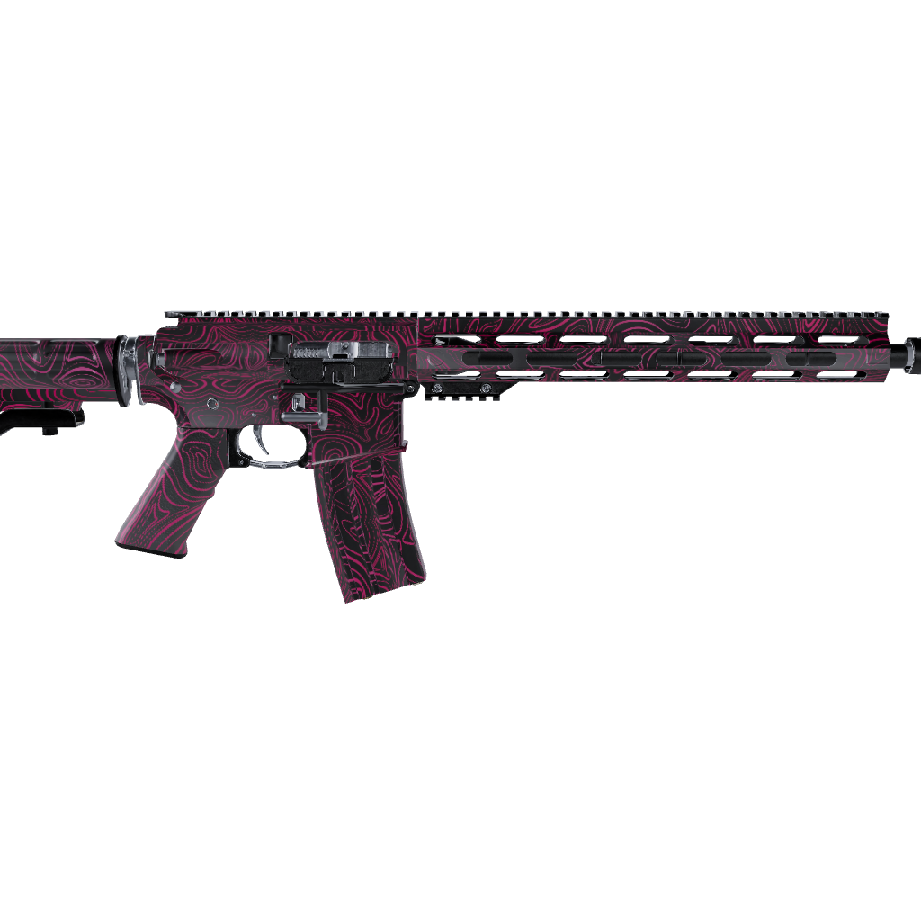 AR 15 Damascus Magenta Gun Skin