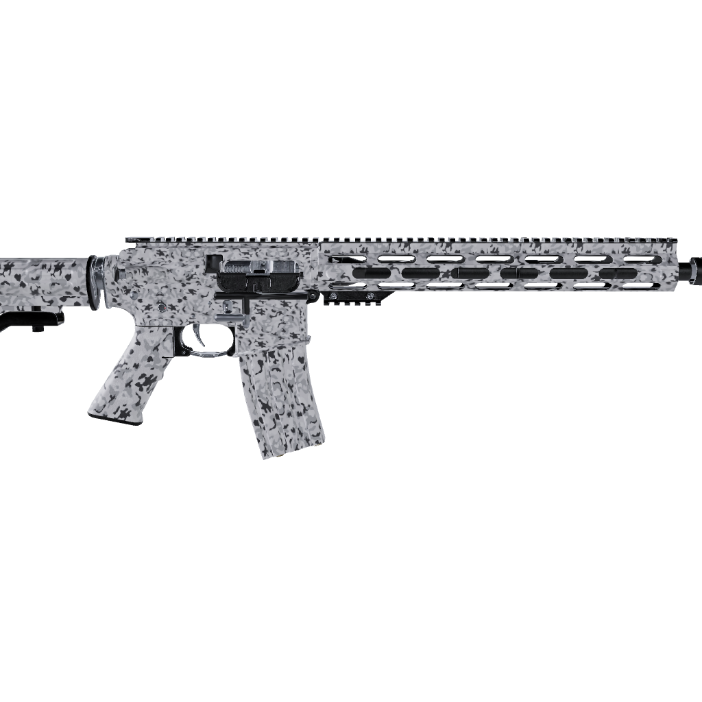 AR 15 Classic Snow Camo Gun Skin