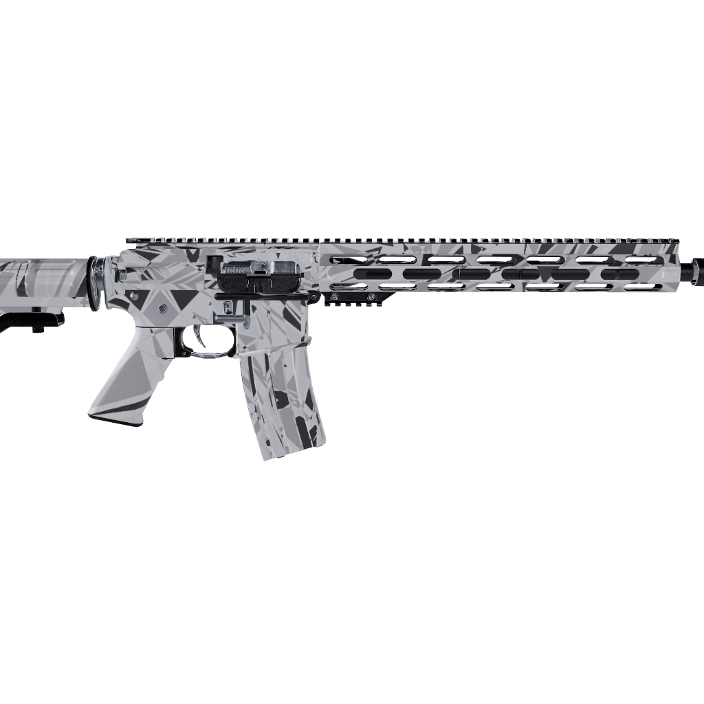 AR 15 Sharp Snow Camo Gun Skin