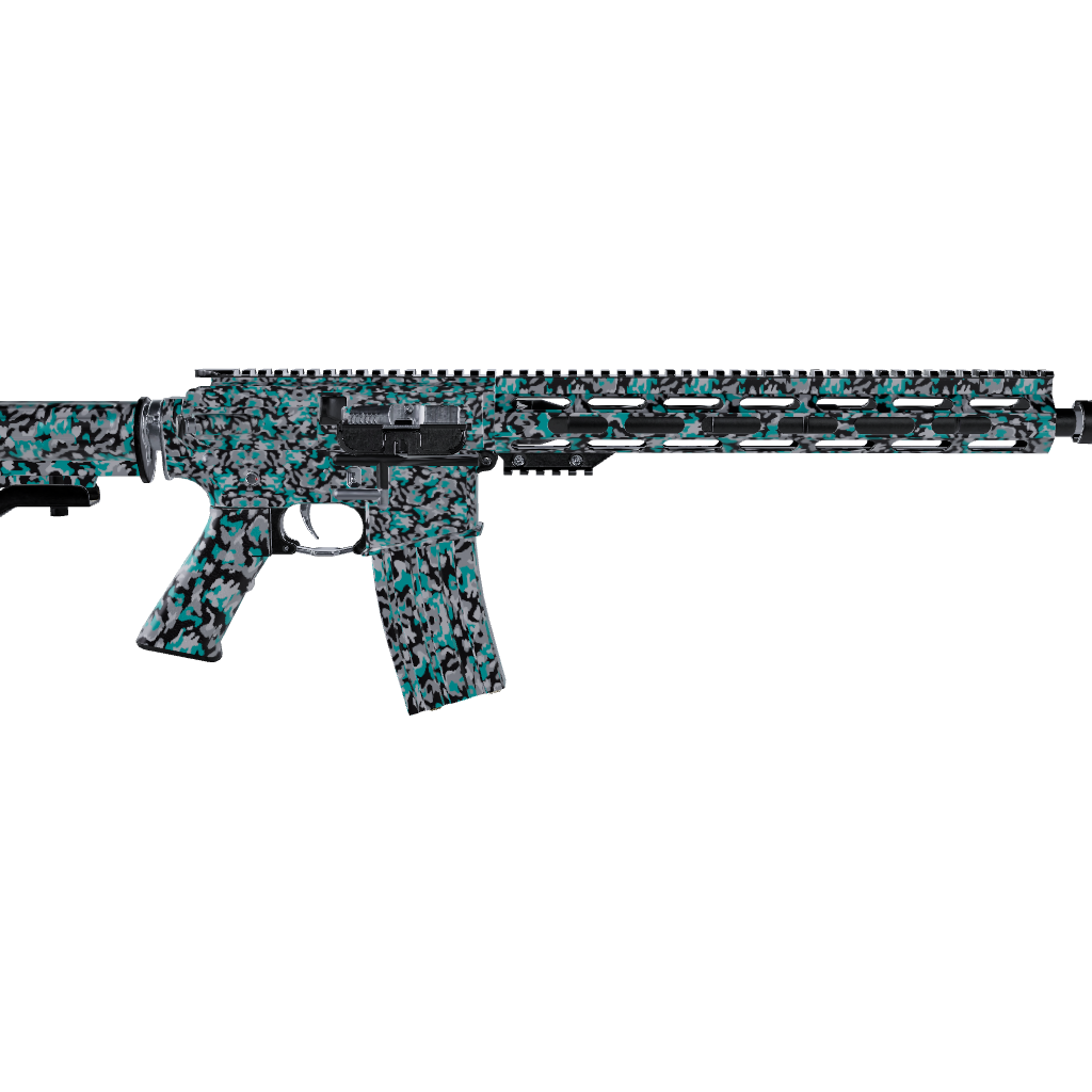 AR 15 Classic Elite Tiffany Blue Camo Gun Skin