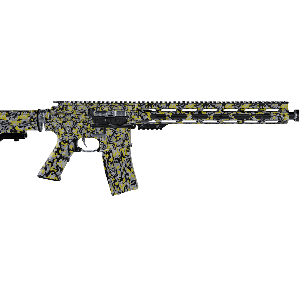 AR 15 Classic Yellow Tiger Camo Gun Skin 