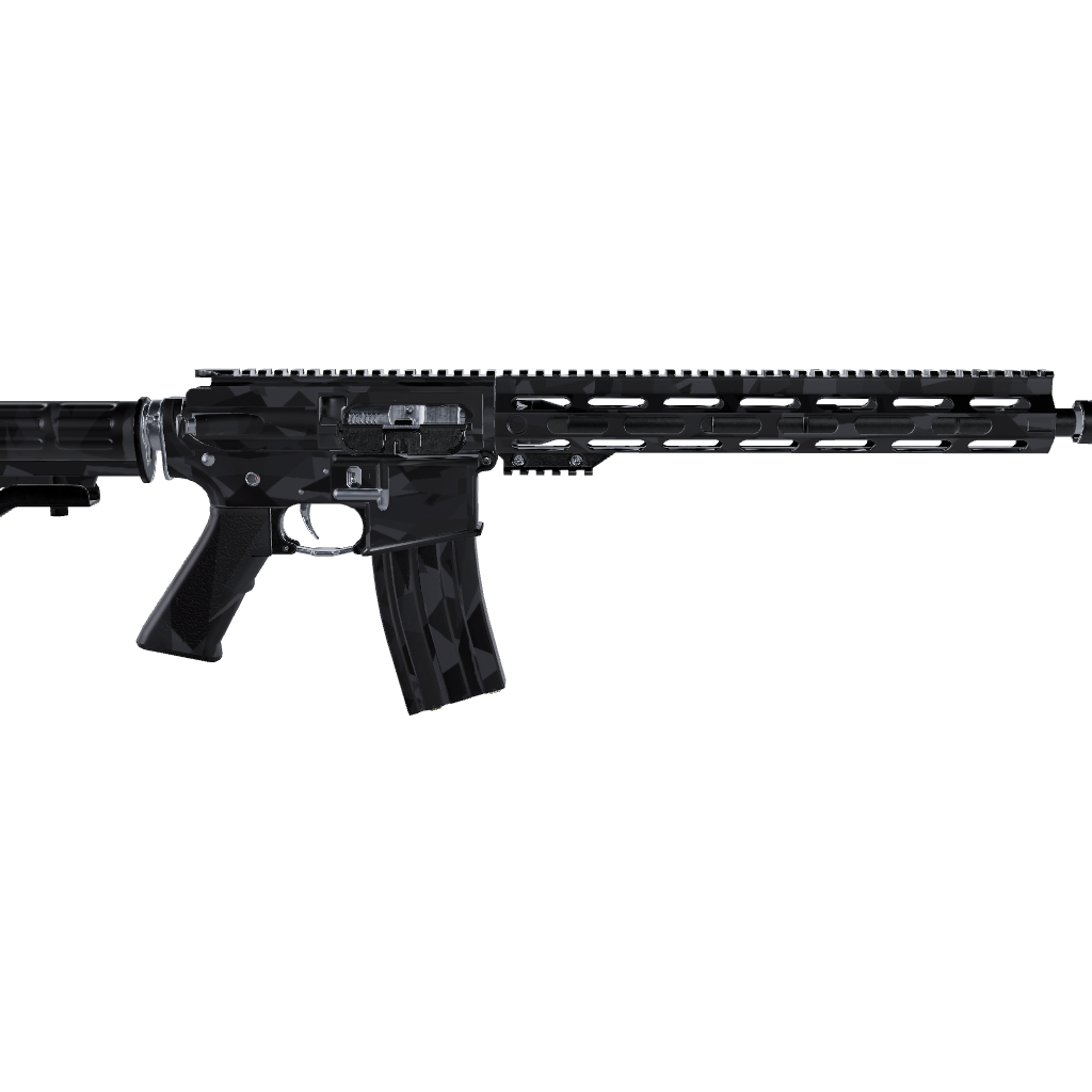AR 15 Shattered Elite Black Camo Gun Skin 