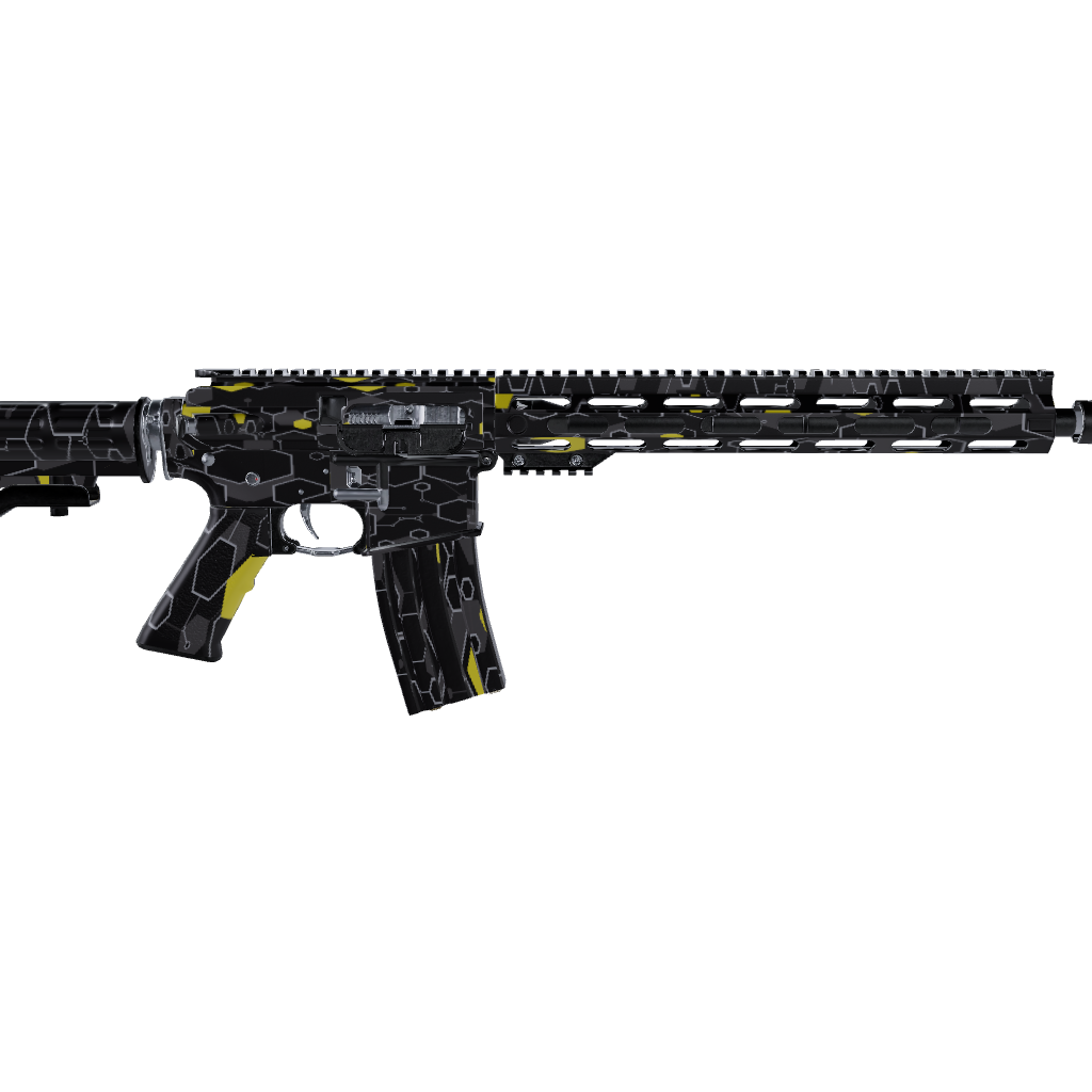 AR 15 Hex DNA Yellow Gun Skin