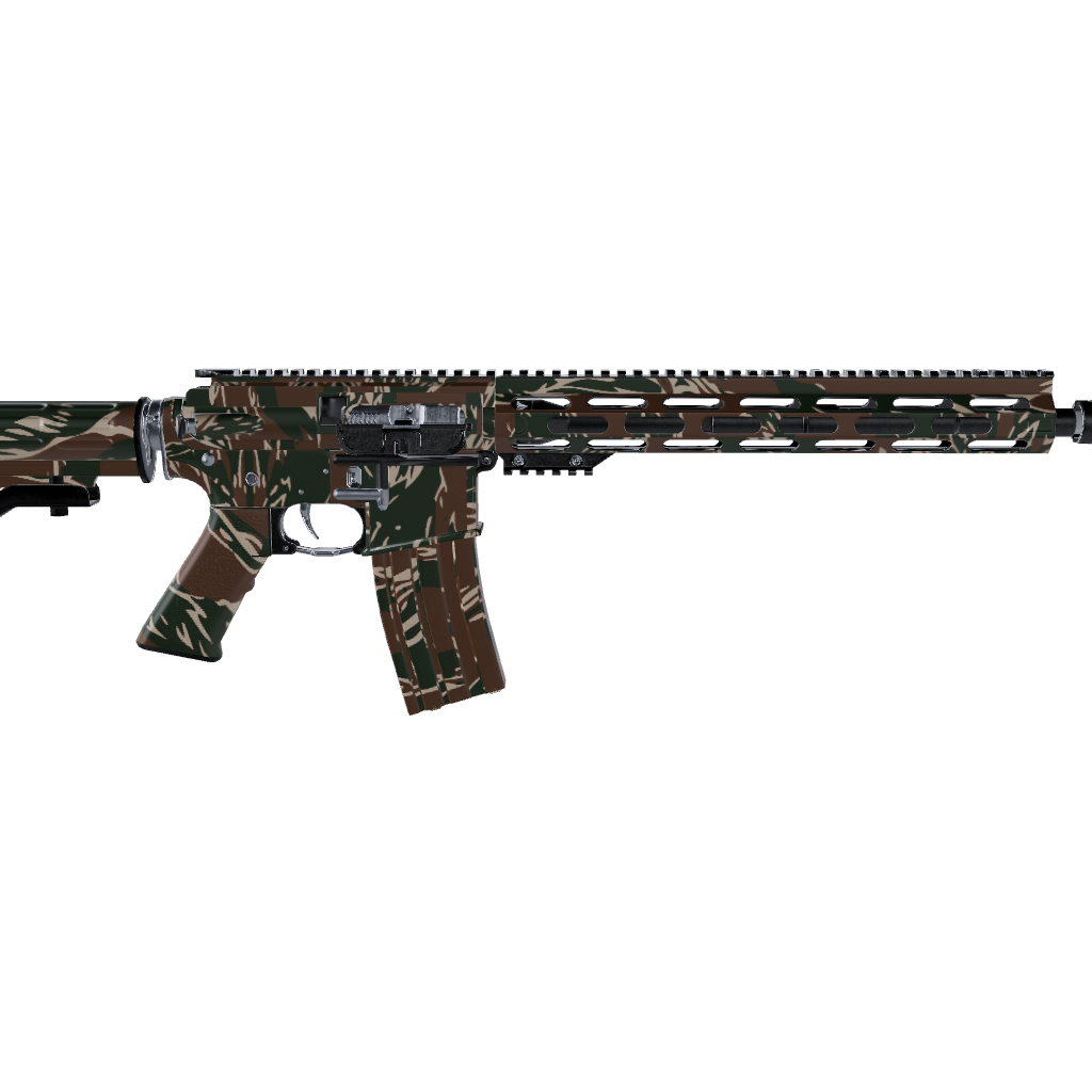 AR 15 Shredded Woodland Camo Gun Skin