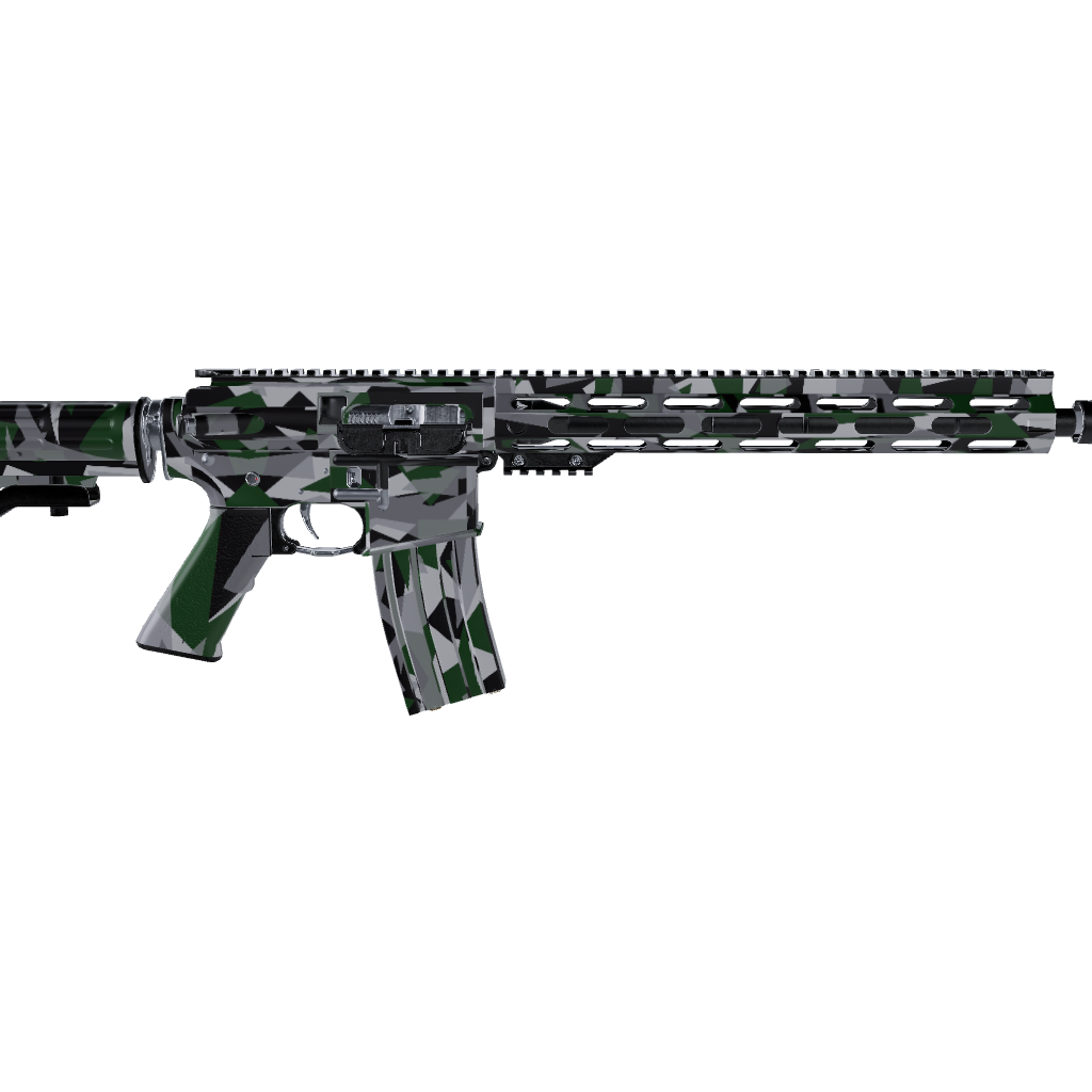 AR 15 Shattered Green Tiger Camo Gun Skin