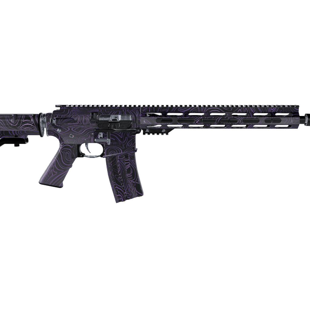 AR 15 Damascus Purple Gun Skin