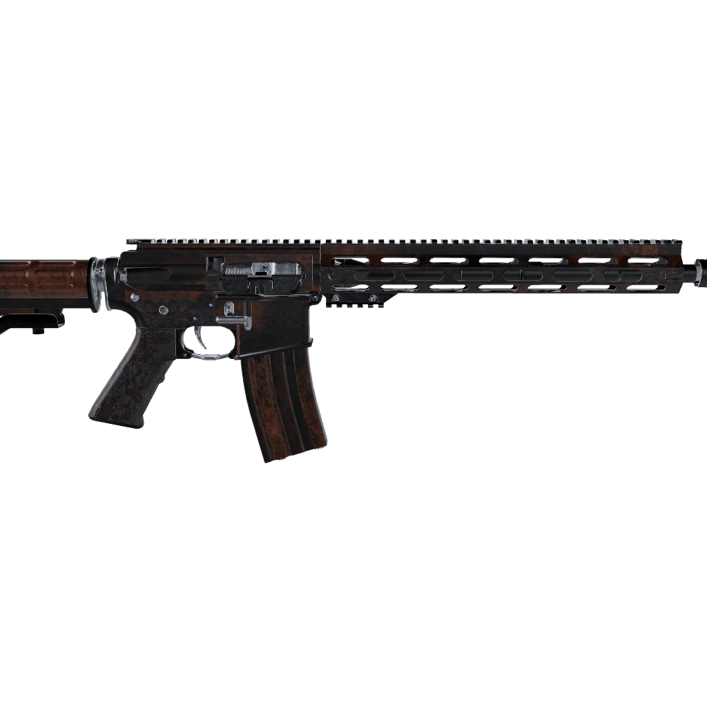 AR 15 Rust Black Gun Skin