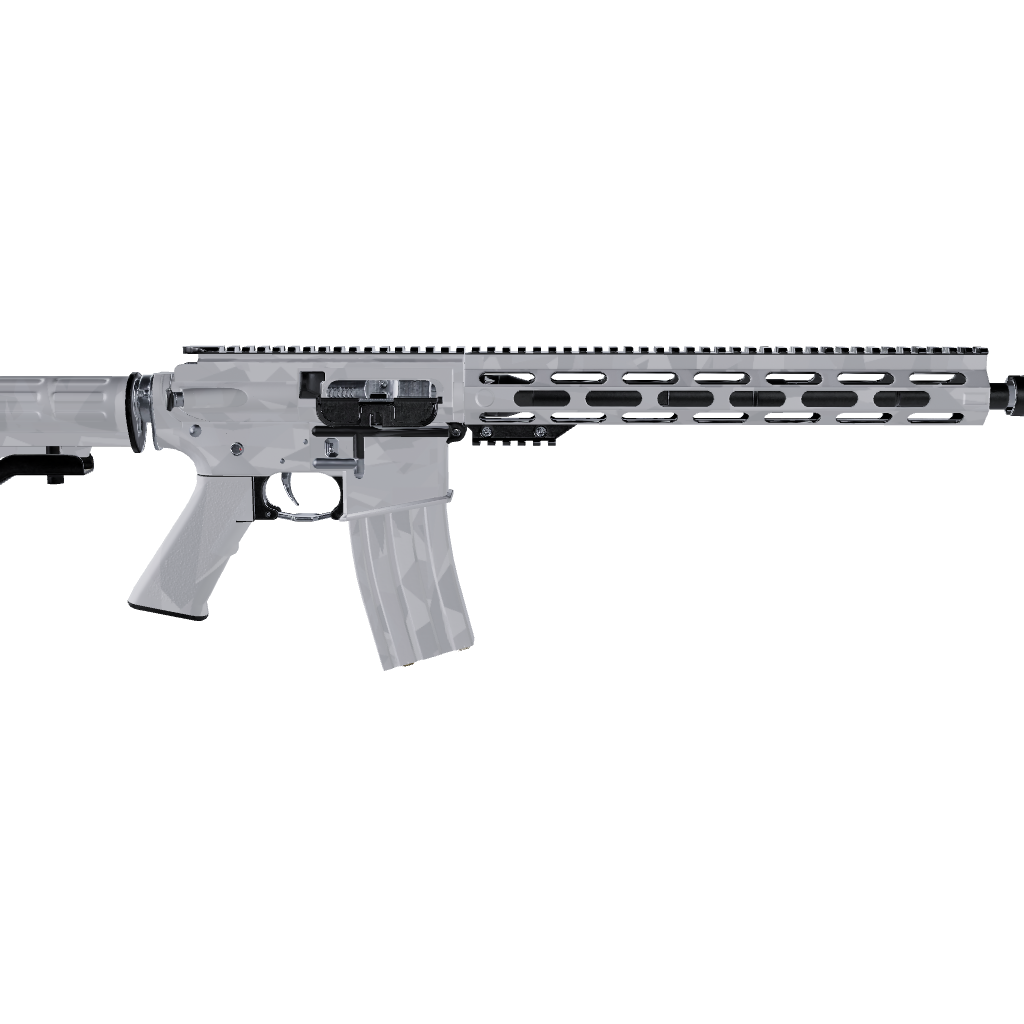 AR 15 Shattered Elite White Camo Gun Skin