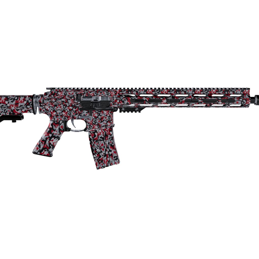 AR 15 Classic Red Tiger Camo Gun Skin