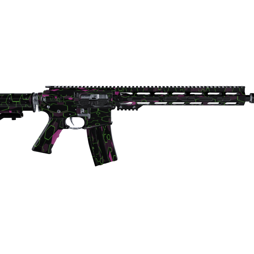 AR 15 Hex DNA Neon Night Gun Skin